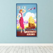  Adverteren Northwest Airlines-Poster Canvas Afdruk (Insitu (Houten vloer))