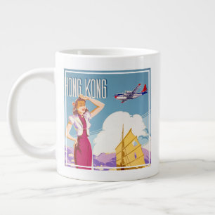 Adverteren Northwest Airlines-Poster Grote Koffiekop