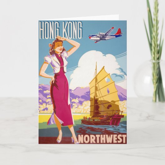Adverteren Northwest Airlines-Poster Kaart (Voorkant)