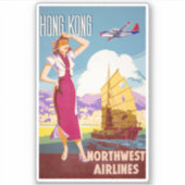  Adverteren Northwest Airlines-Poster Sticker (Voorkant)
