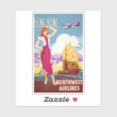  Adverteren Northwest Airlines-Poster Sticker (Vel)