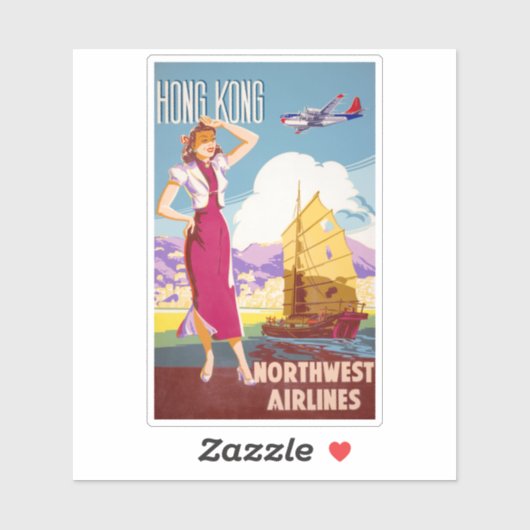  Adverteren Northwest Airlines-Poster Sticker (Vel)