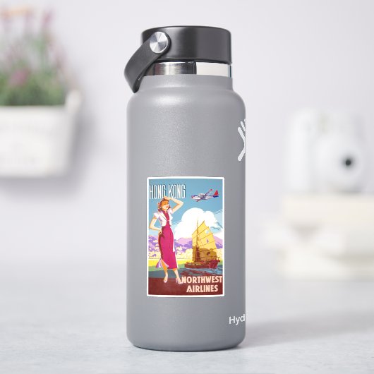  Adverteren Northwest Airlines-Poster Sticker (HydroFlask)