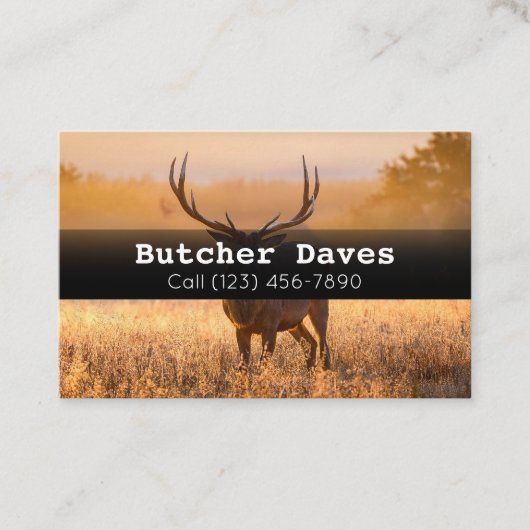 Adverteren over Game Deer Animal Processing Compan Visitekaartje (Voorkant)