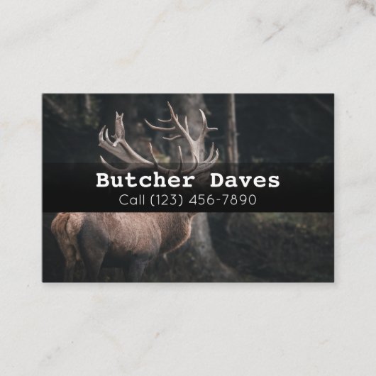 Adverteren over Game Deer Animal Processing Compan Visitekaartje (Voorkant)