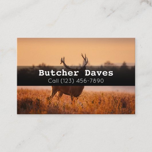 Adverteren over Game Deer Animal Processing Compan Visitekaartje (Voorkant)