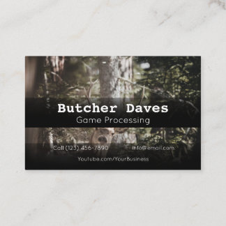 Adverteren over Game Deer Animal Processing Compan Visitekaartje