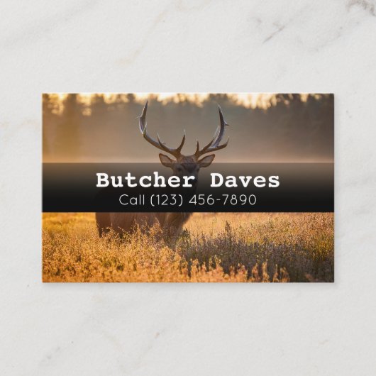 Adverteren over Game Deer Animal Processing Compan Visitekaartje (Voorkant)