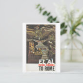 Adverteren poster, ElAl naar Rome Briefkaart (Staand voorkant)