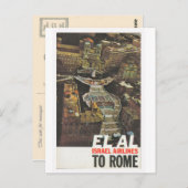 Adverteren poster, ElAl naar Rome Briefkaart (Voorkant / Achterkant)