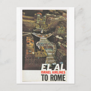 Adverteren poster, ElAl naar Rome Briefkaart