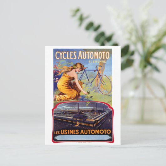 Adverteren Poster van de AutoCycli 1914  Briefkaart (Staand voorkant)