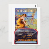 Adverteren Poster van de AutoCycli 1914  Briefkaart (Voorkant / Achterkant)