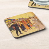  Adverteren Poster voor de metro van Londen Bier Onderzetter (Linkerzijde)