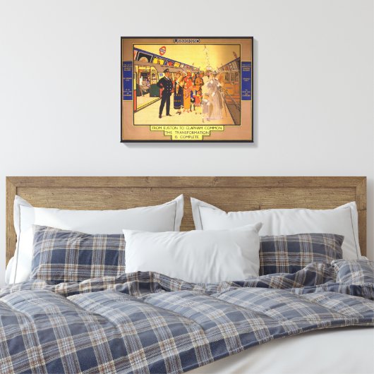  Adverteren Poster voor de metro van Londen Canvas Afdruk (Insitu (Slaapkamer))