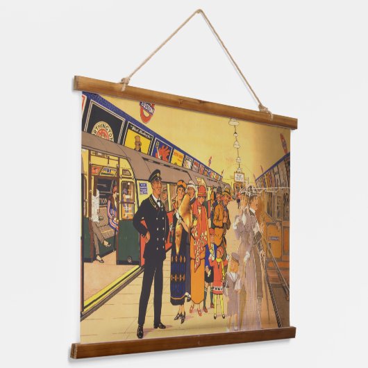  Adverteren Poster voor de metro van Londen Hangend Wandkleed (Gebogen)