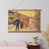  Adverteren Poster voor de metro van Londen Hangend Wandkleed (Slaapkamer)