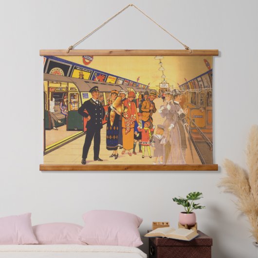 Adverteren Poster voor de metro van Londen Hangend Wandkleed (Slaapkamer)