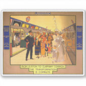  Adverteren Poster voor de metro van Londen Sticker (Voorkant)