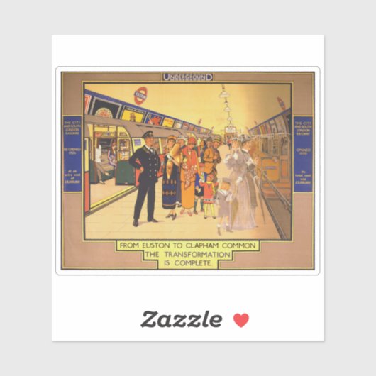 Adverteren Poster voor de metro van Londen Sticker (Vel)