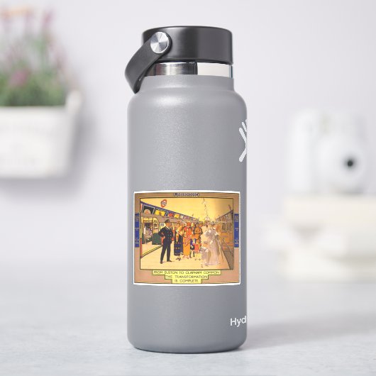  Adverteren Poster voor de metro van Londen Sticker (HydroFlask)