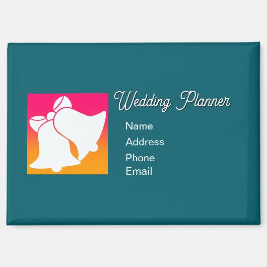 Adverteren Promoten Wedding Planner Magneet (Voorkant)
