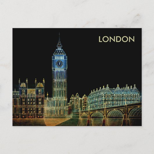  Adverteren reisgids naar Londen Engeland Briefkaart (Voorkant)