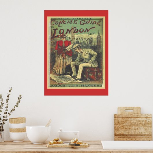  Adverteren reisgids naar Londen Engeland Poster (Keuken)
