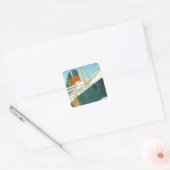  adverteren, RMS Queen Mary Vierkante Sticker (Envelop)