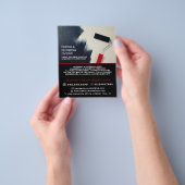 Adverteren rode verf, verf en decorator flyer (Hand)