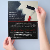 Adverteren rode verf, verf en decorator flyer (Hand)