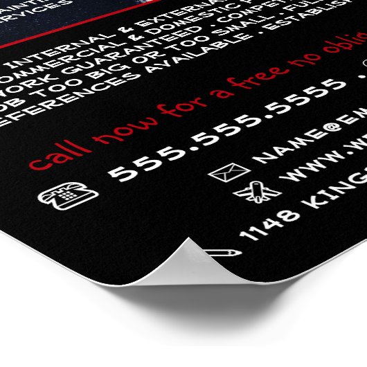 Adverteren rode verf, verf en decorator poster (Hoek)