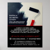 Adverteren rode verf, verf en decorator poster (Voorkant)