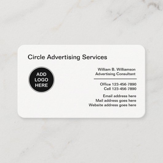 Adverteren Sjabloon Logo agentschap Visitekaartje (Voorkant)