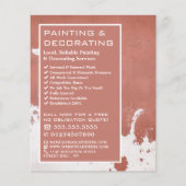 Adverteren verfbeklede wand, schilder en decorator flyer (Voorkant)