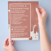 Adverteren verfbeklede wand, schilder en decorator flyer (Hand)