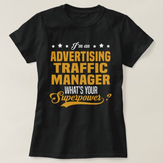 Adverteren verkeersmanager t-shirt (Design voorkant)
