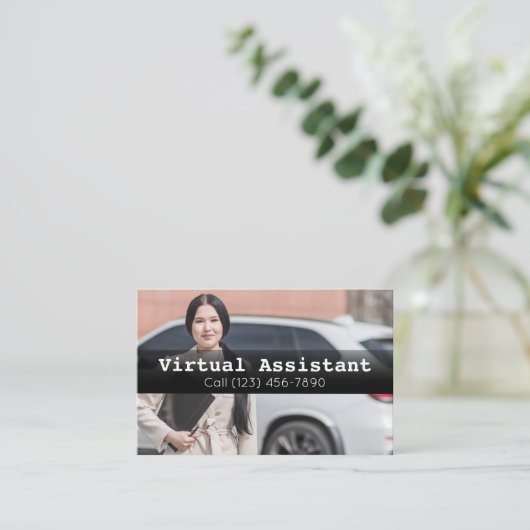 Adverteren Virtual Assistant Gig Visitekaartje (Staand voorkant)