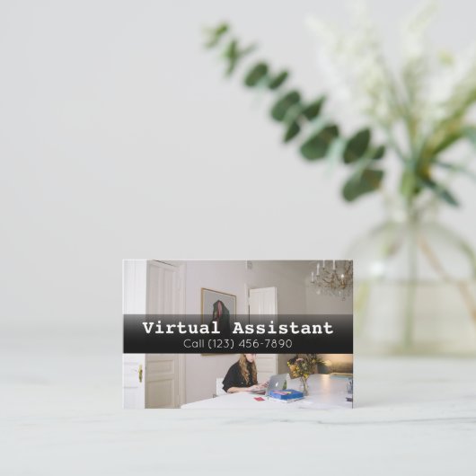 Adverteren Virtual Assistant Gig Visitekaartje (Staand voorkant)