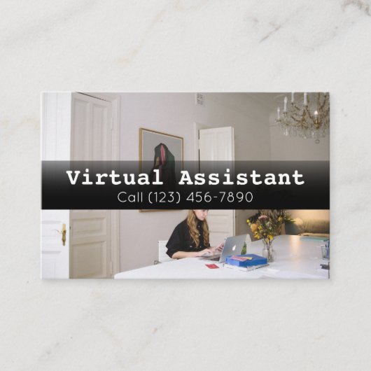 Adverteren Virtual Assistant Gig Visitekaartje (Voorkant)