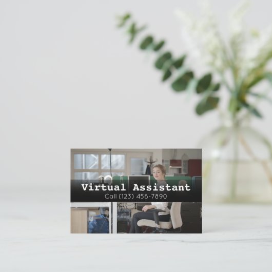 Adverteren Virtual Assistant Gig Visitekaartje (Staand voorkant)