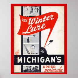 adverteren, winterlure van Michigans Poster