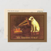  adverteren, zijn meester zijn stem, briefkaart (Voorkant / Achterkant)