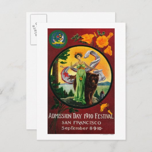 Advertisatie op de dag van toelating, Staatsfestiv Briefkaart (Voorkant / Achterkant)