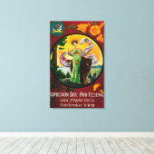 Advertisatie op de dag van toelating, Staatsfestiv Canvas Afdruk (Insitu (Houten vloer))