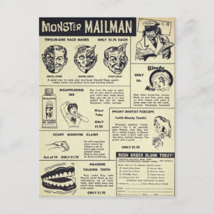 Advertisatie  postbestelling briefkaart