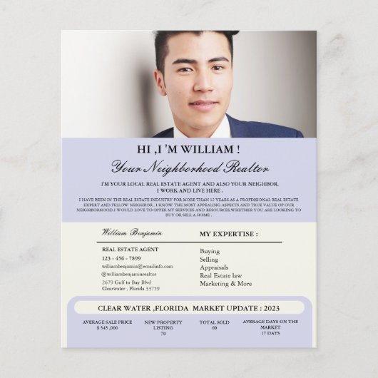 Advertisatie voor de introductie van onroerend goe flyer (Voorkant)