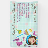 Advertisatie voor startende bedrijven reinigen spandoek (Verticaal)