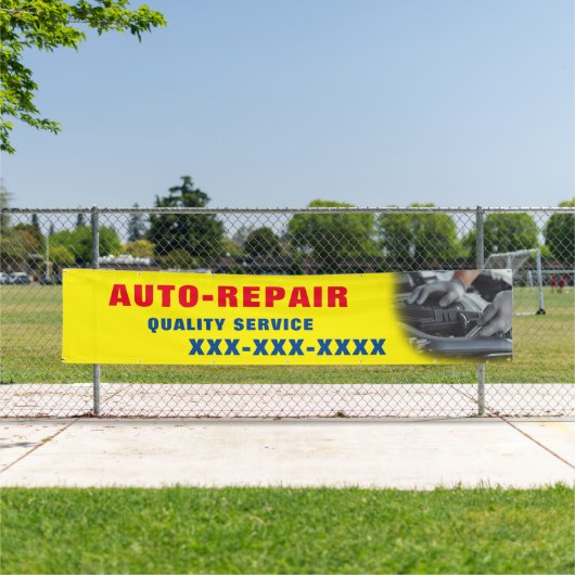 Advertisement van winkel voor reparatie van auto's spandoek (Insitu)