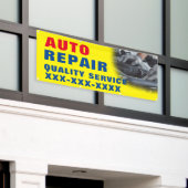Advertisement van winkel voor reparatie van auto's spandoek (Buitenkant Gebouw)